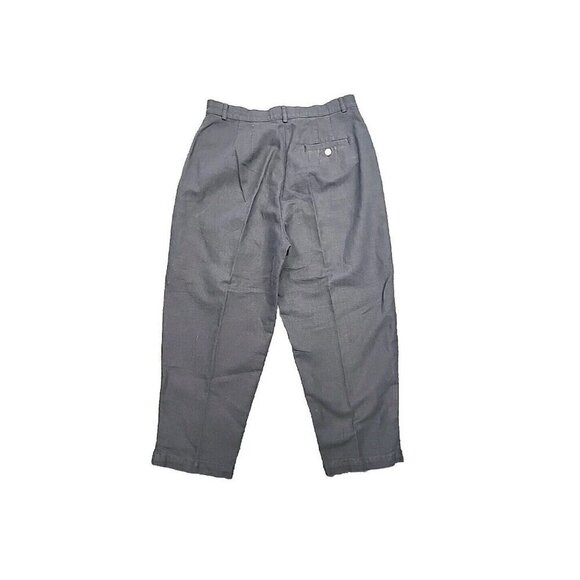 Talbots Pants Cropped Black Irish Linen & Cotton High Rise Casual Women's 10P - Picture 3 of 7